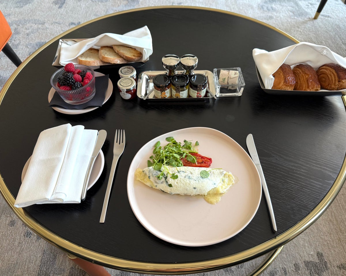 Park Hyatt London River Thames room service breakfast