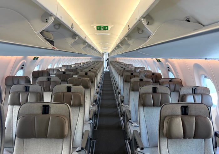 Qantas Airbus A220 economy cabin
