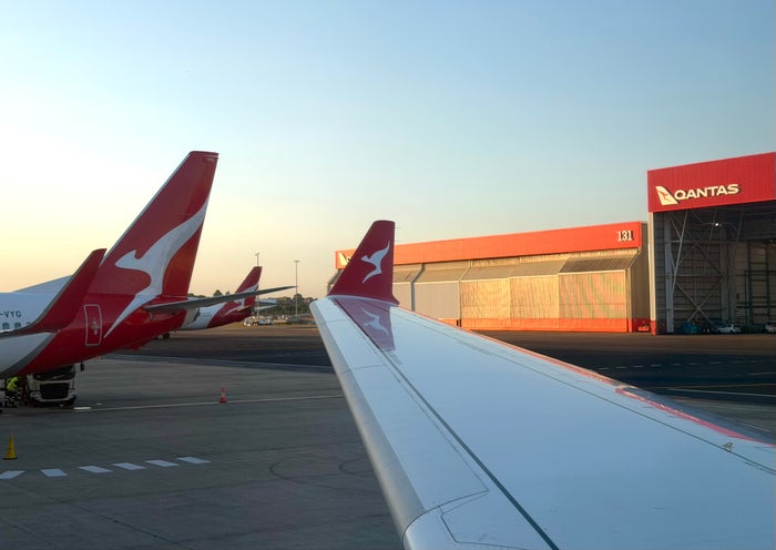 Qantas Airbus A220 economy window view