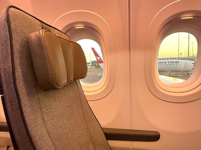 Qantas Airbus A321XLR economy seat headrest