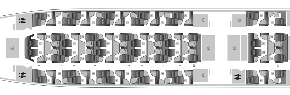 Qatar Airways A350 1000 46 Qsuite seat map Qatar Airways A350 1000 46 Qsuite seat map