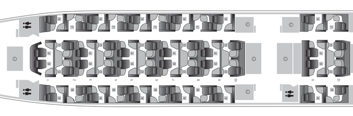 Qatar Airways A350 1000 46 Qsuite seat map Qatar Airways A350 1000 46 Qsuite seat map