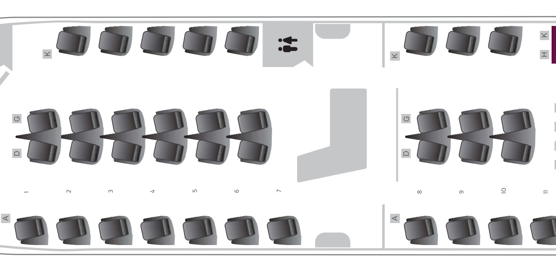 Qatar Airways B777 300ER reverse herringbone business Qatar Airways B777 300ER reverse herringbone business