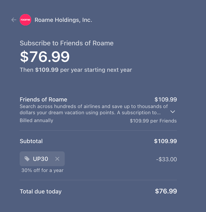 Roame Promo Code UP30 Roame Promo Code UP30