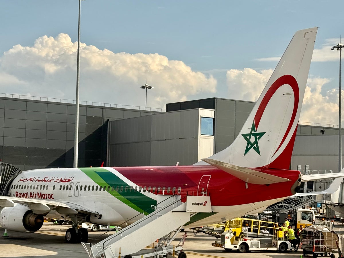 Royal Air Maroc Boeing 737 at Manchester Airport United Kingdom