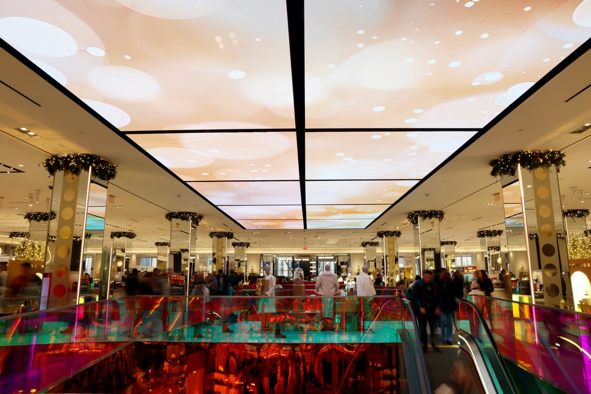 Saks Fifth Avenue NYC shopping mezzanine