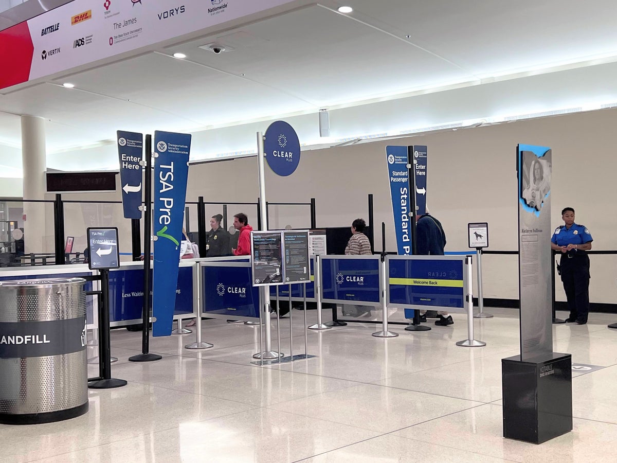 Security checkpoint at CMH Columbus airport