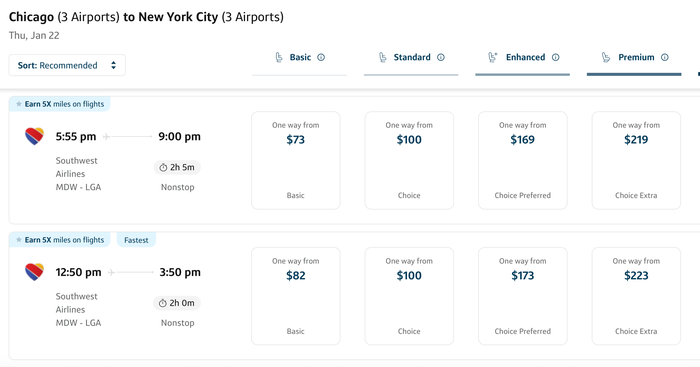 Southwest Airlines flights in Capital One Business Travel Southwest Airlines flights in Capital One Business Travel