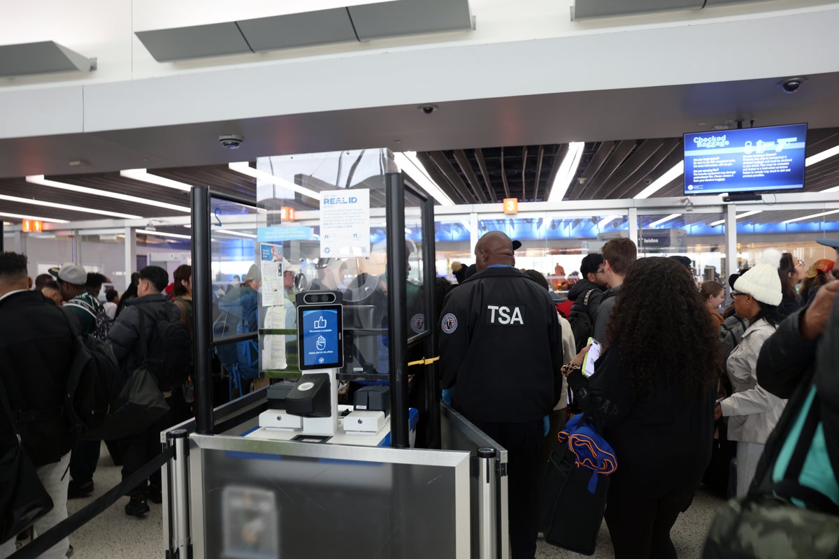 TSA security checkpoint JFK TSA security checkpoint JFK
