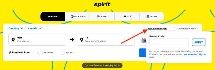 Use Spirit Airlines promo code Use Spirit Airlines promo code