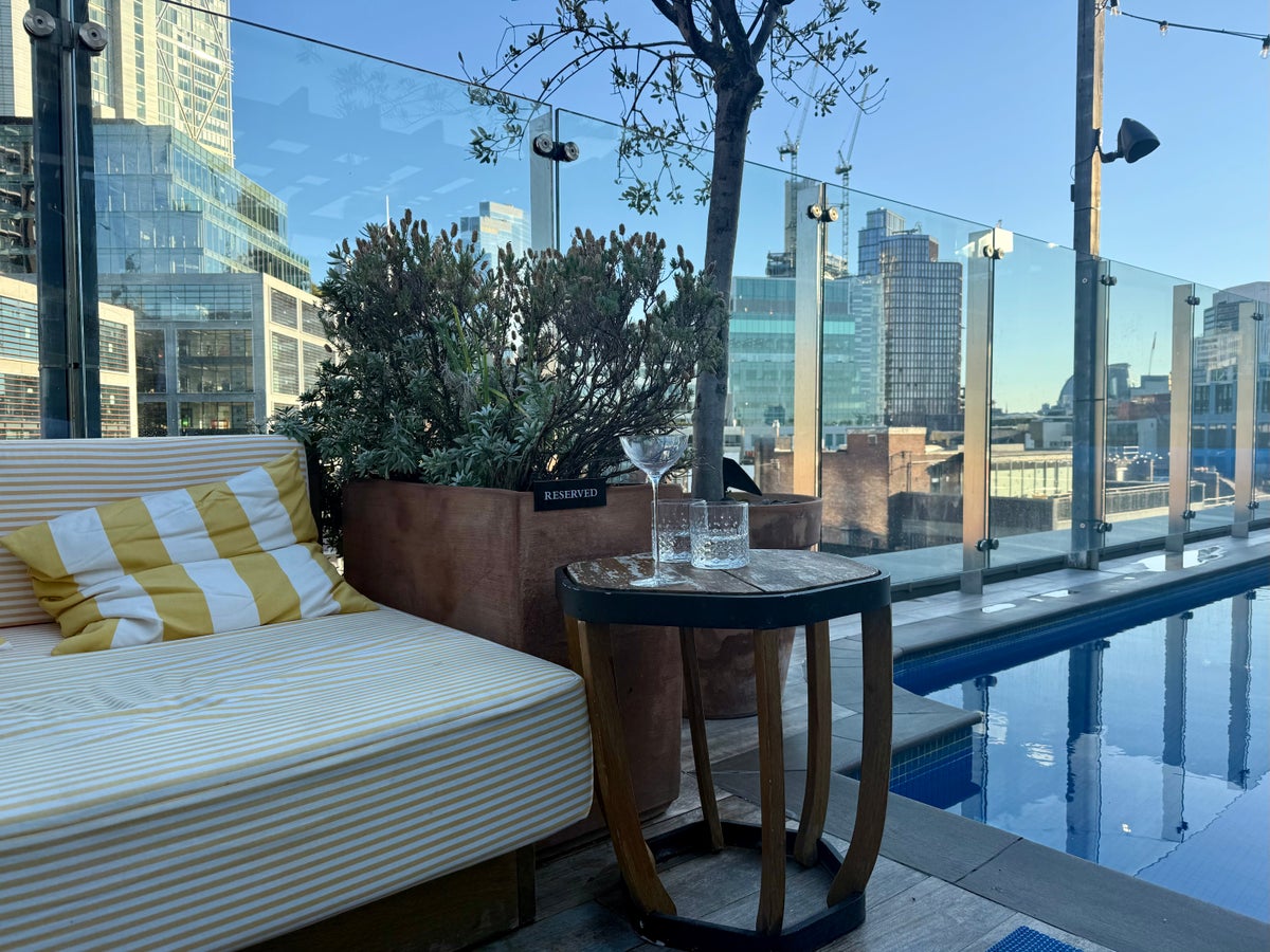 Virgin Hotels London Shoreditch pool seating