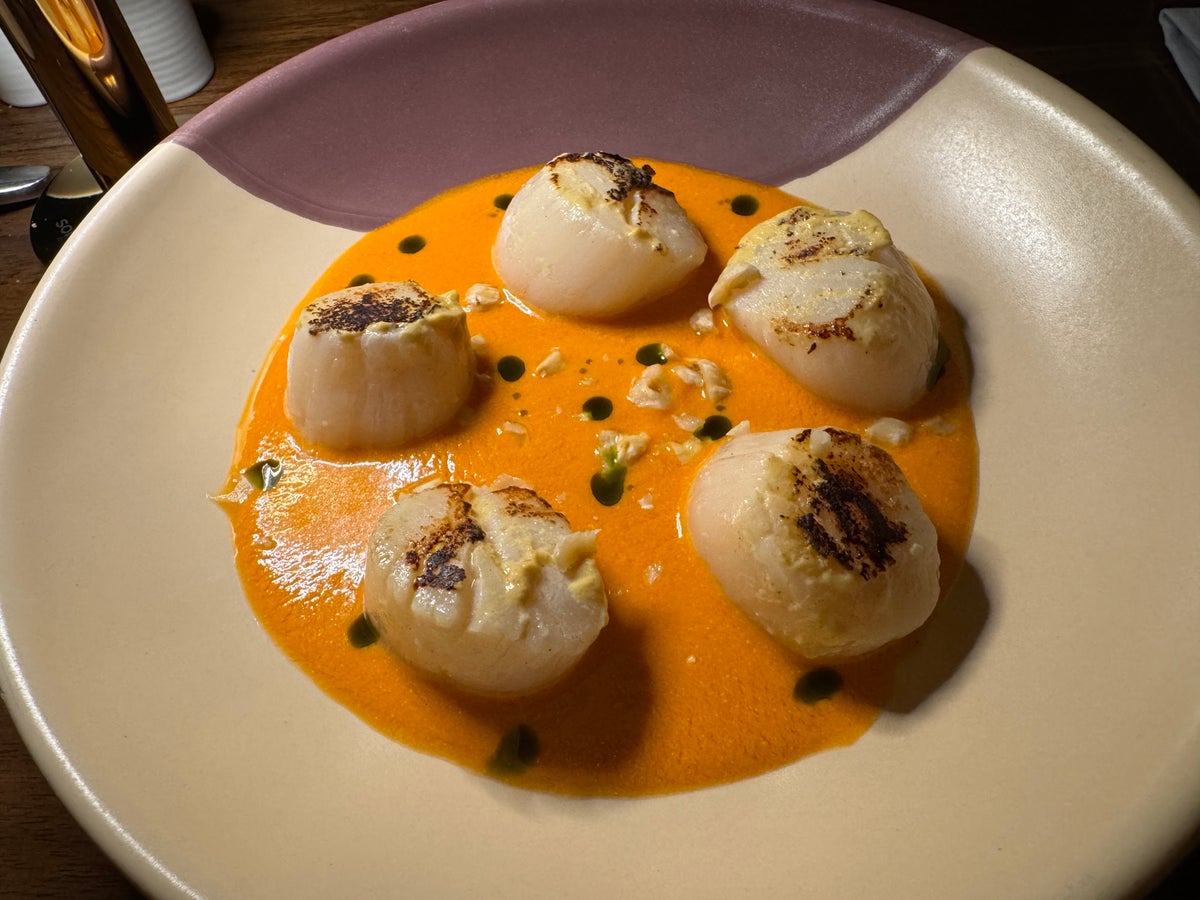 Waldorf Astoria Costa Rica scallops with sauce