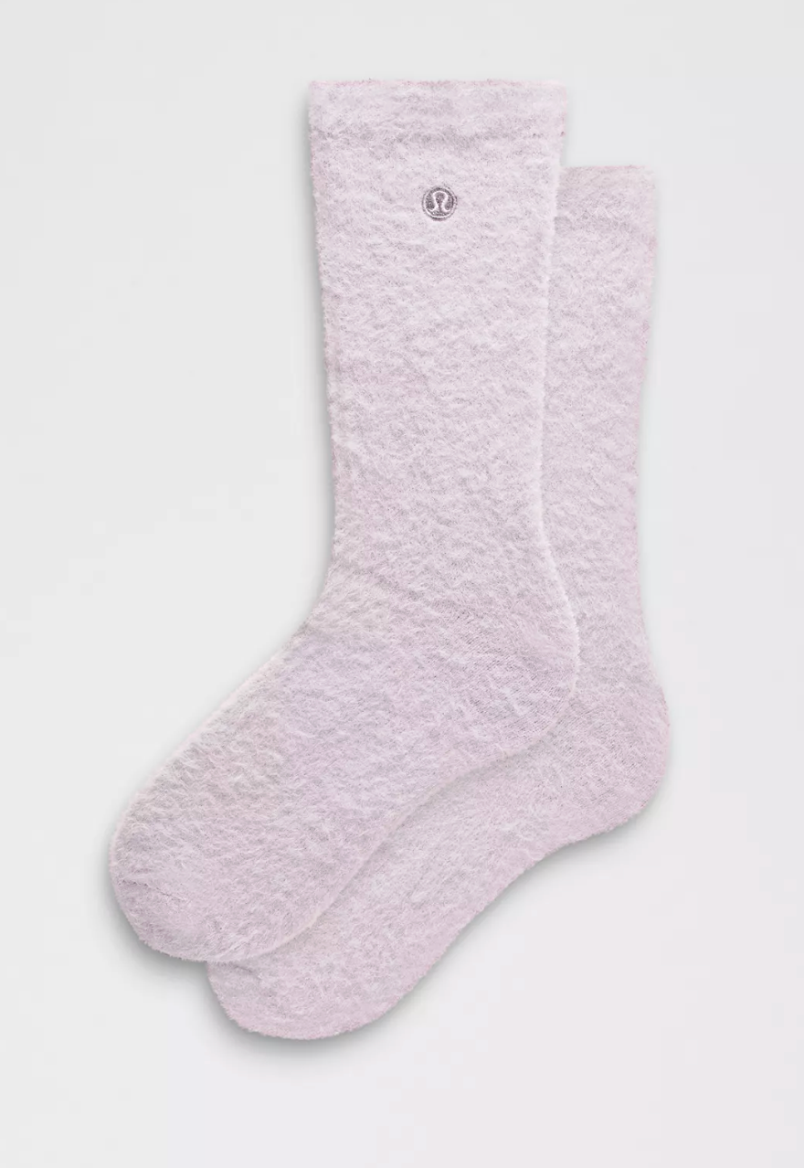 lululemon fuzzy crew socks lululemon fuzzy crew socks