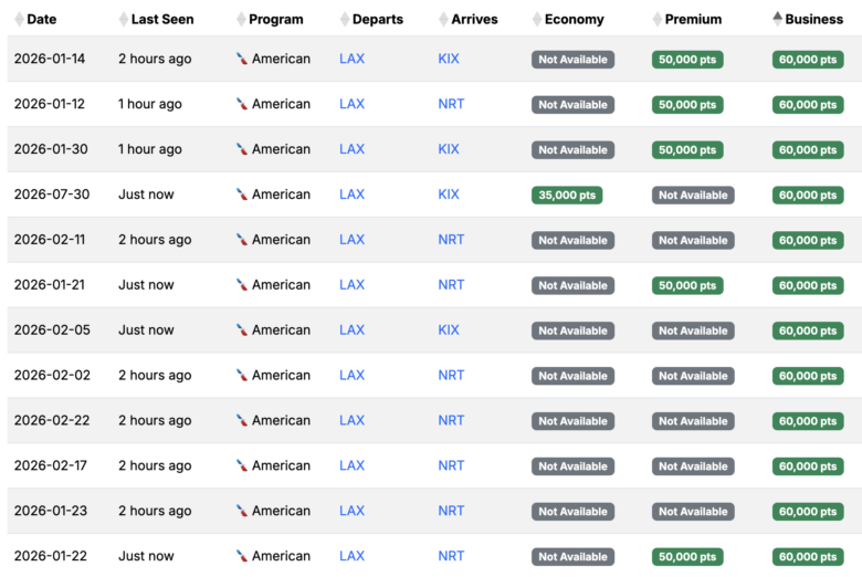 seats aero japan space