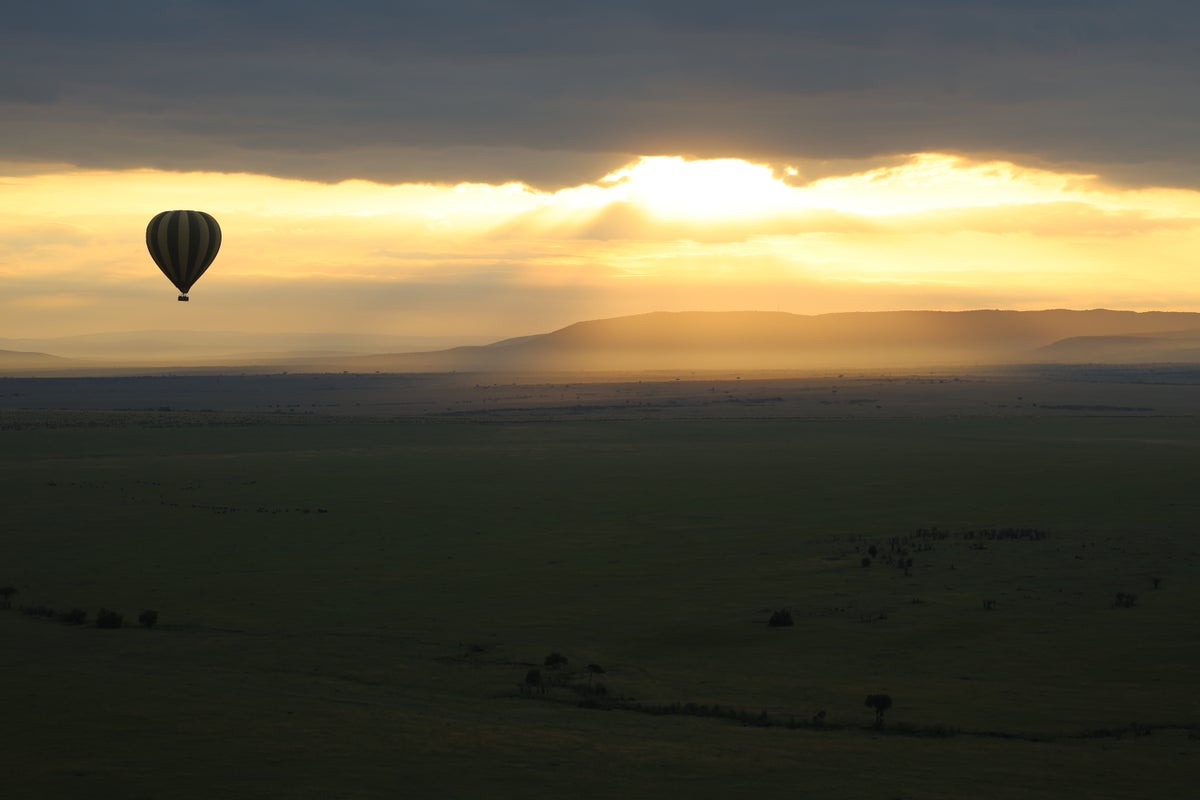 sunrise from balloon