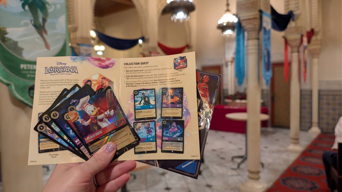 2026 EPCOT International Festival of the Arts Lorcana Festival Questbook completed card hunt