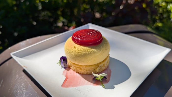 2026 EPCOT International Festival of the Arts Vibrante & Vivido passion fruit filled mango cheesecake 2026 EPCOT International Festival of the Arts Vibrante & Vivido passion fruit filled mango cheesecake