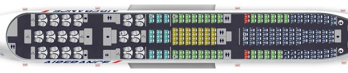 Air France A330 200 seat map Air France A330 200 seat map