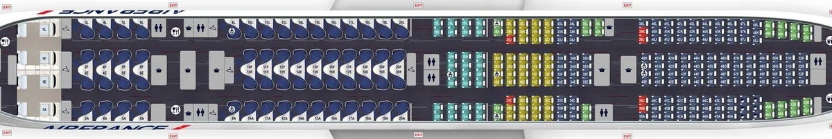 Air France B777 300ER seat map layout 1 Air France B777 300ER seat map layout 1