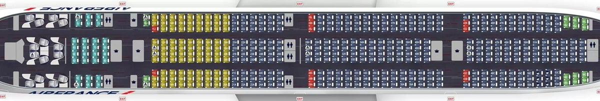 Air France B777 300ER seat map layout 3 Air France B777 300ER seat map layout 3