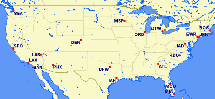 Air France destinations USA Air France destinations USA