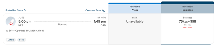 Alaska Atmos Rewards JAL redemption 75k points Alaska Atmos Rewards JAL redemption 75k points