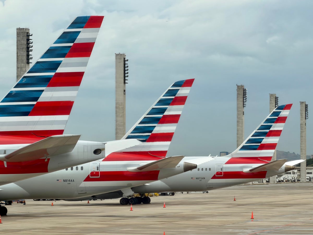 American Airlines tailfins at Rio GIG Airport