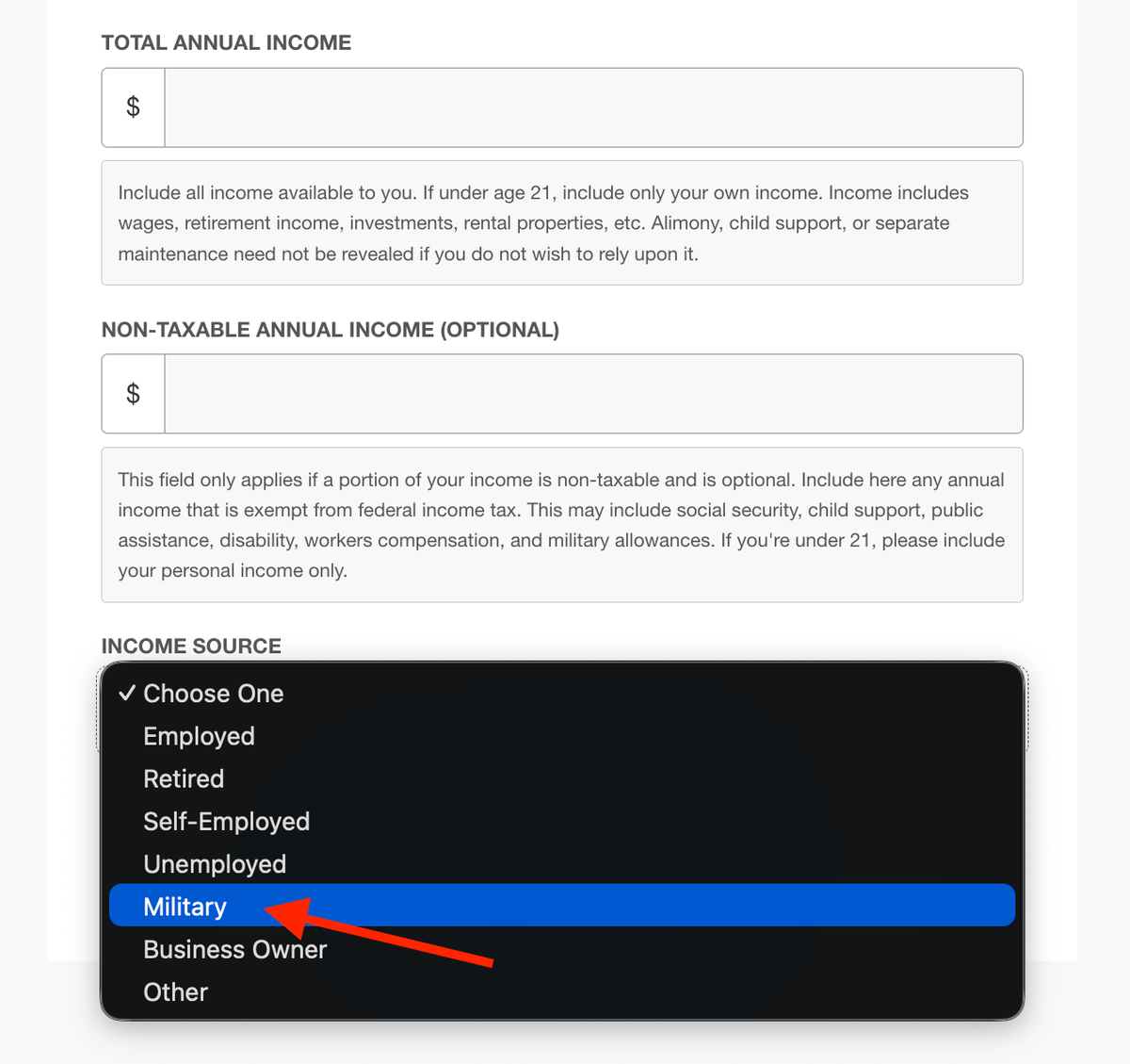 Amex Platinum card military income