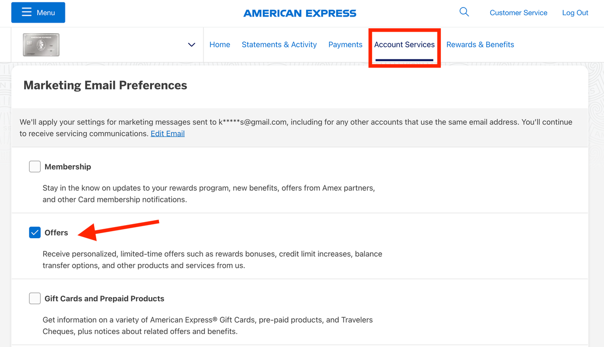 Amex email preferences online Amex email preferences online