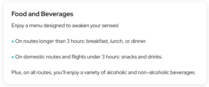 Avianca Business Class offering Avianca Business Class offering