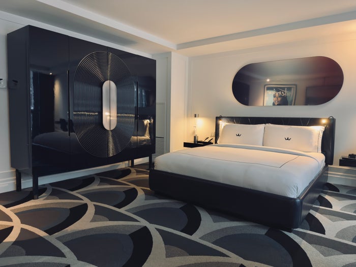 BISHA, a Luxury Collection Hotel, Toronto bed side view BISHA, a Luxury Collection Hotel, Toronto bed side view