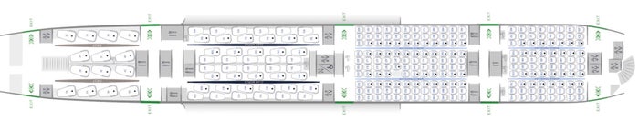 British Airways A380 seat map lower deck
