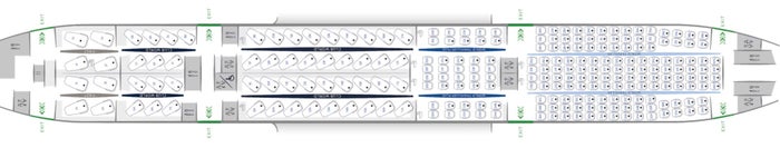 British Airways B777 200ER seat map first class