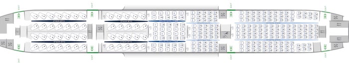 British Airways B777 200ER seat map suites layout