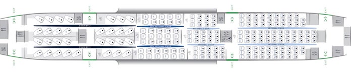 British Airways B787 8 seat map Club Suites