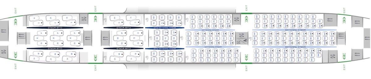 British Airways B787 8 seat map old business British Airways B787 8 seat map old business