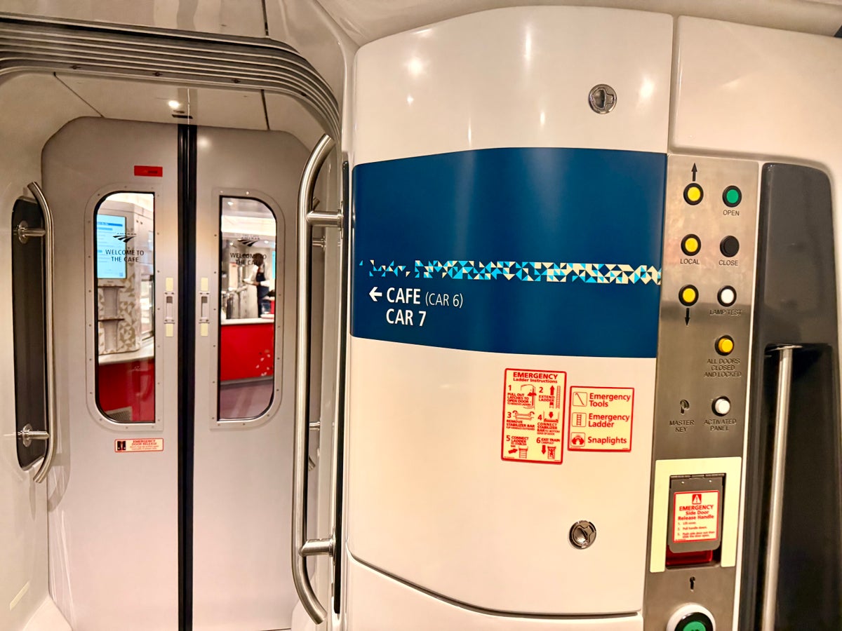 Cafe Car Signs on NextGen Acela 