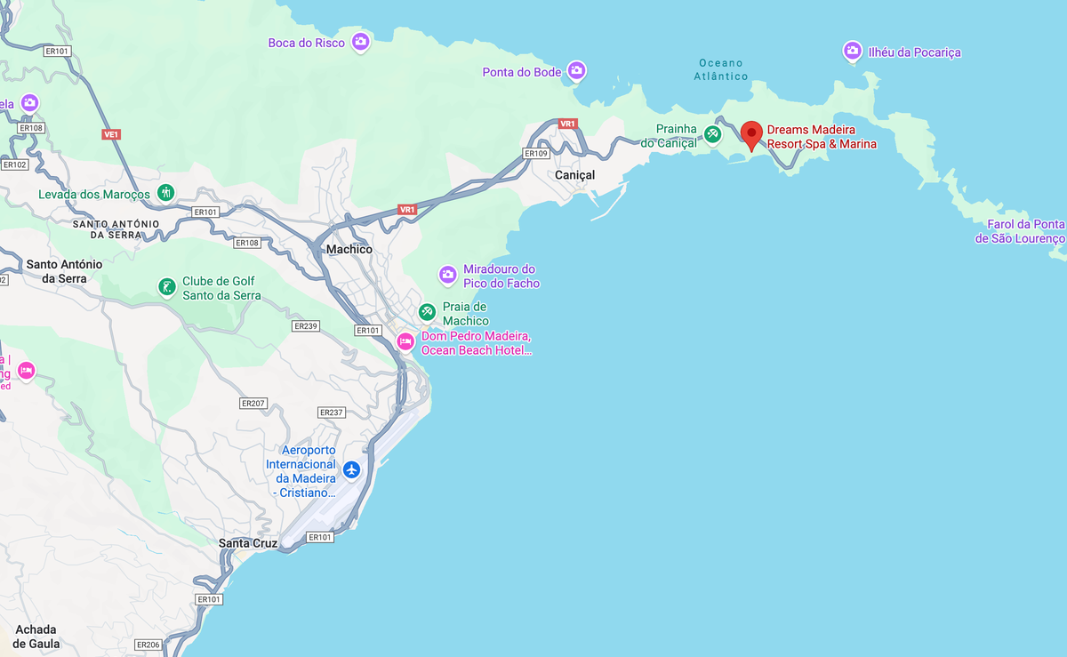 Dreams Madeira location