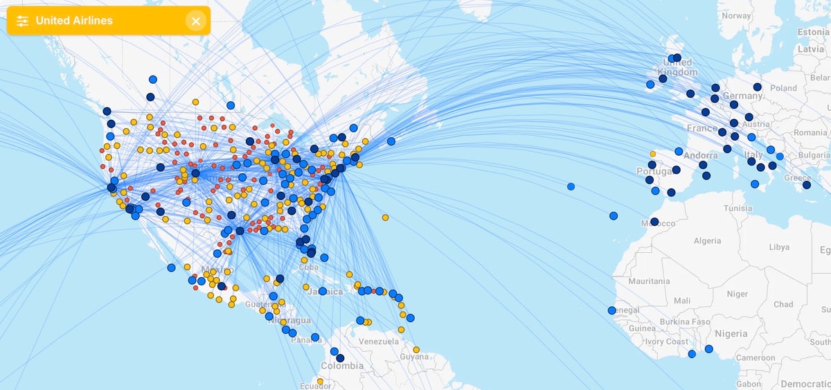 FlightConnections United routes