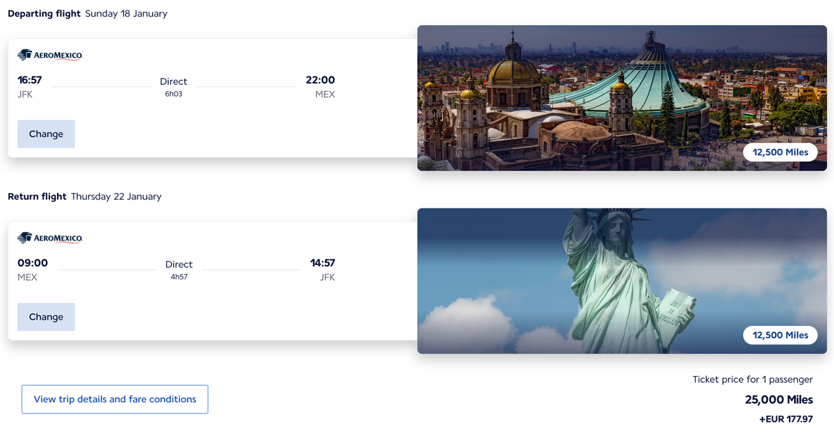 Flying Blue JFK MEX 25000 miles Flying Blue JFK MEX 25000 miles