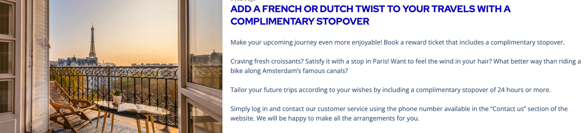 Flying Blue stopover