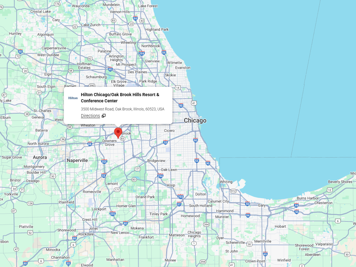 Hilton Chicago Oak Brook Hills Resort map