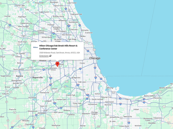Hilton Chicago Oak Brook Hills Resort map Hilton Chicago Oak Brook Hills Resort map