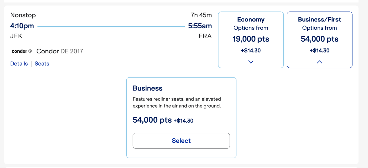 JetBlue Condor Redemption