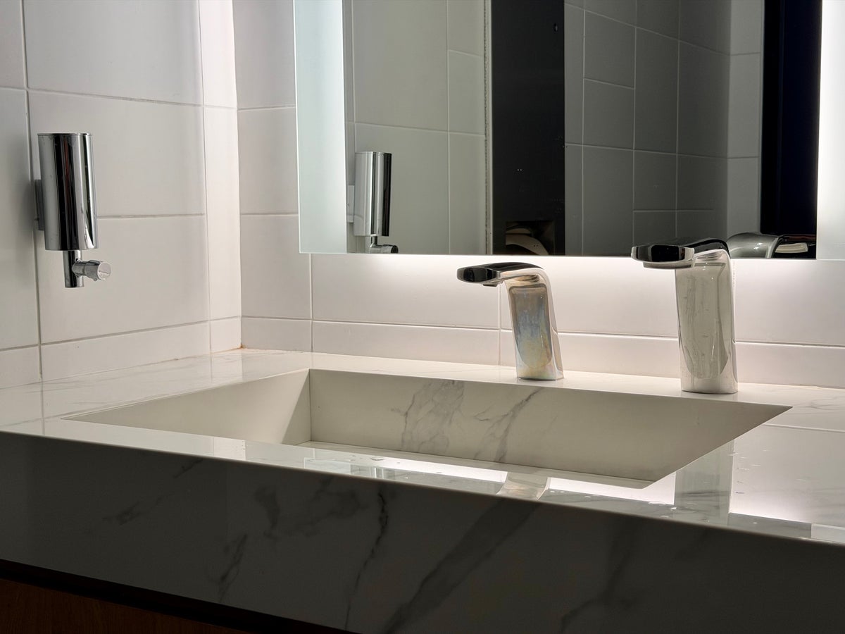 LAX Air France Lounge bathroom sink