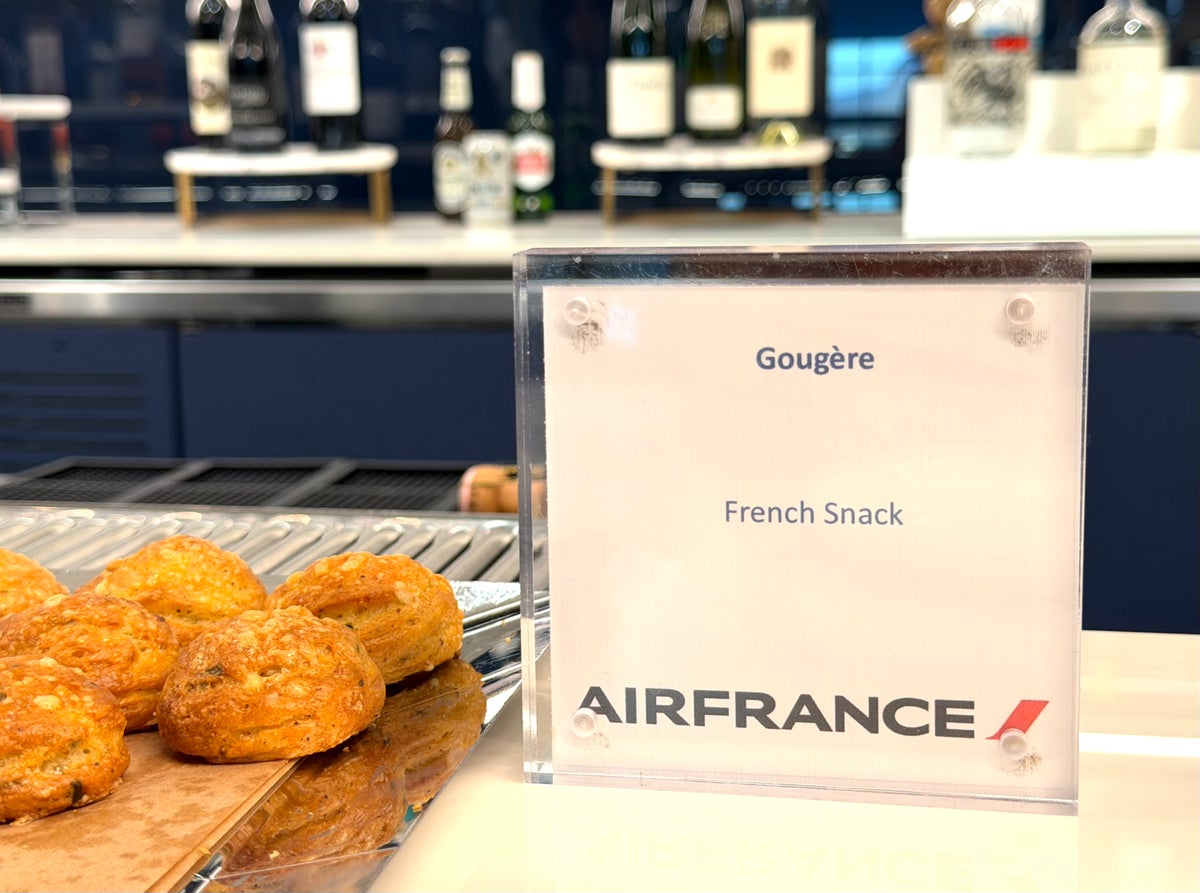 LAX Air France Lounge french snack LAX Air France Lounge french snack