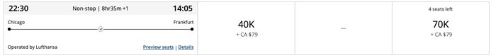 LH ORD FRA 70k Aeroplan LH ORD FRA 70k Aeroplan