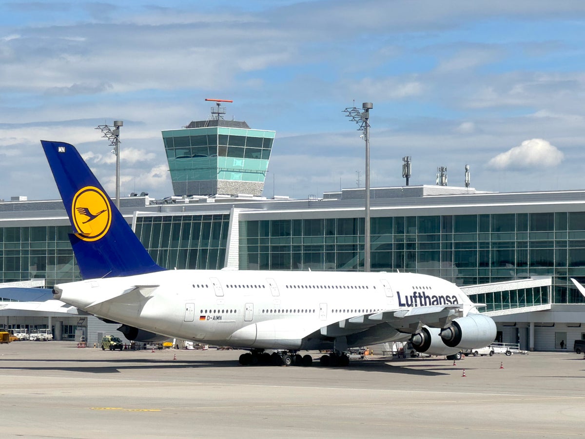 Lufthansa Airbus A380 at Munich Airport MUC