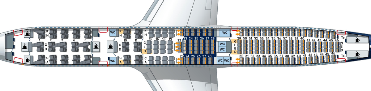Lufthansa seat map A330 300