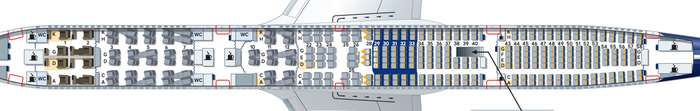 Lufthansa seat map A340 600 Layout 2